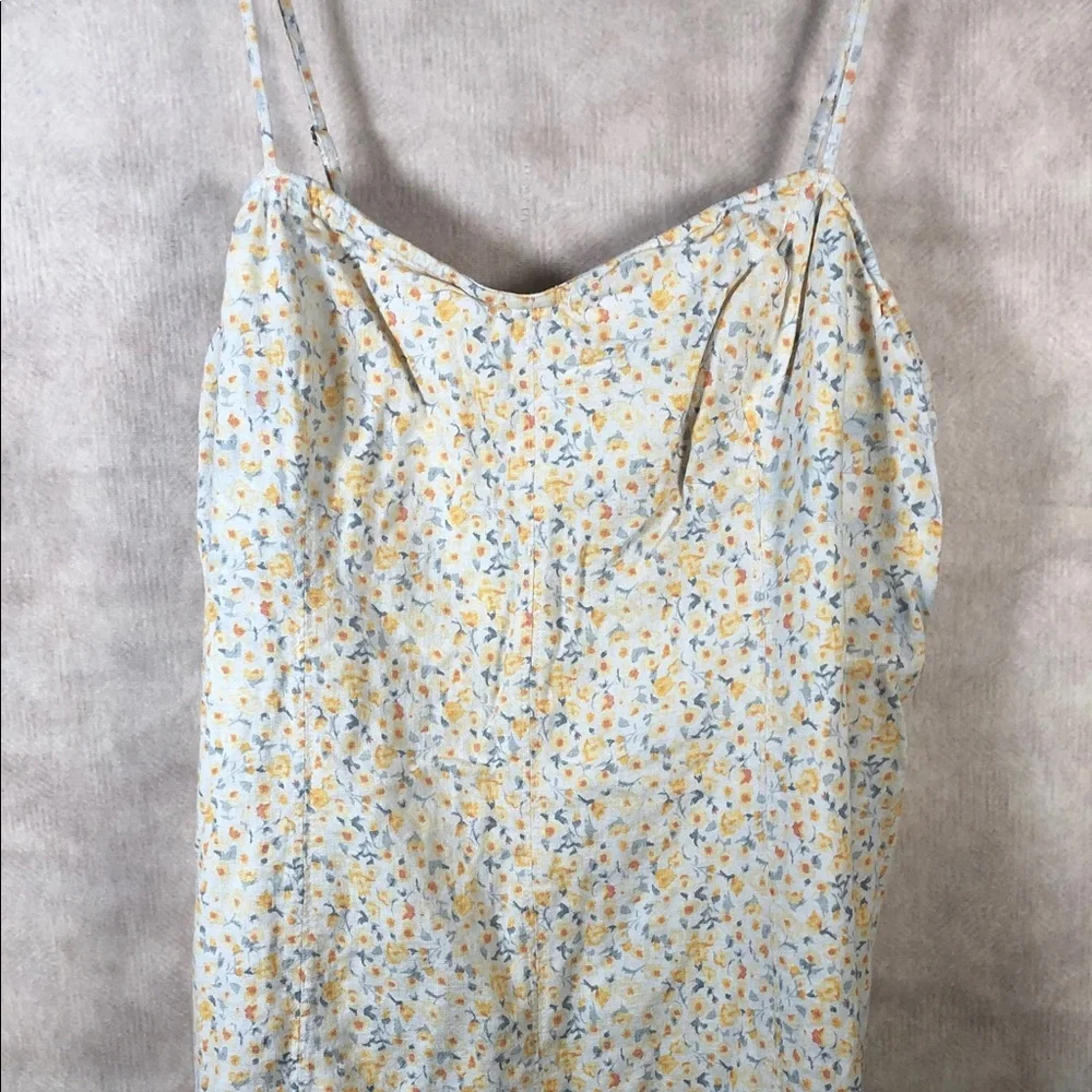 Abercrombie &‎ Fitch Yellow Floral Smocked Dress